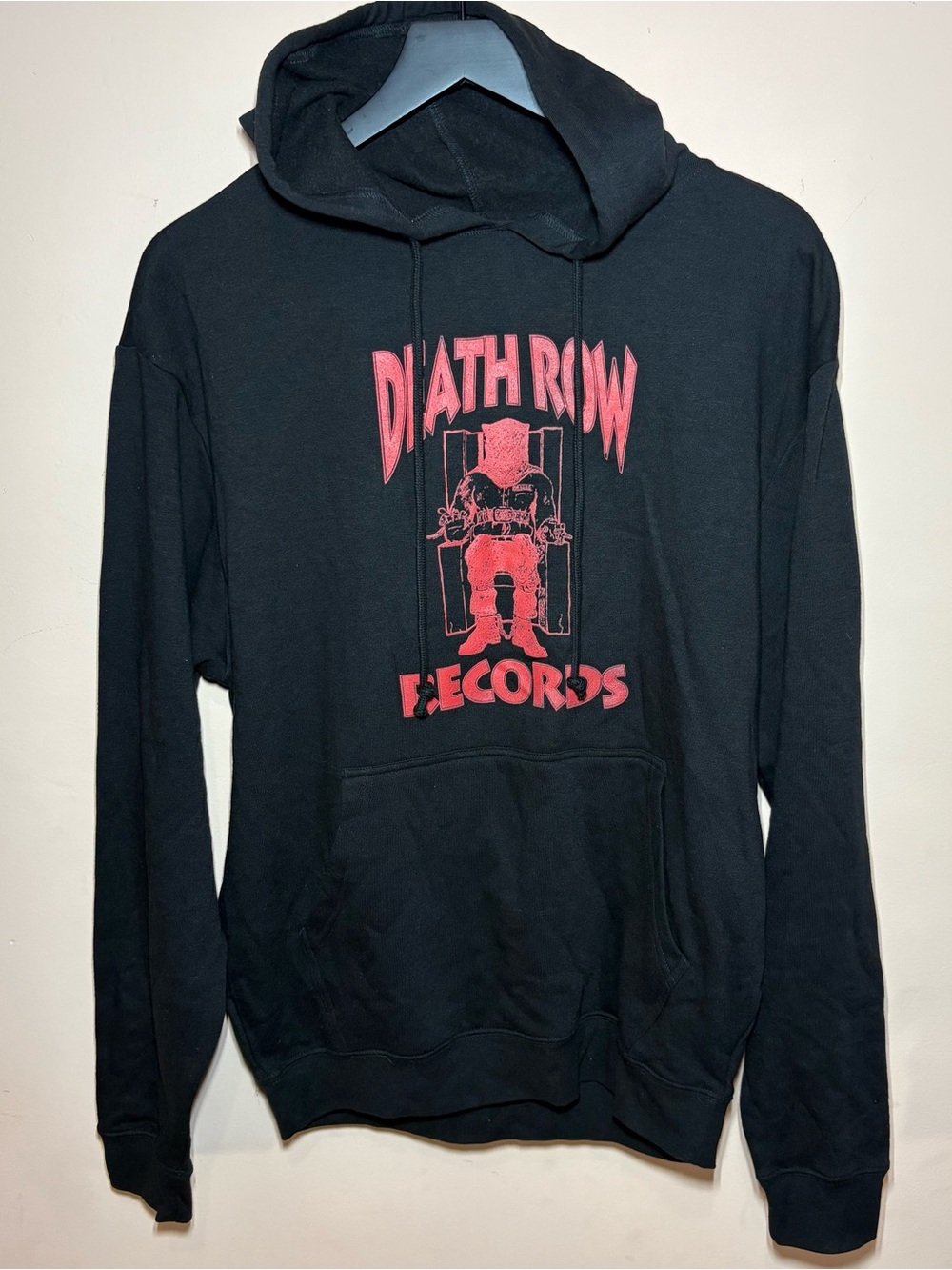 Death Row Records Black Red Graphic Hoodie Mens Medium